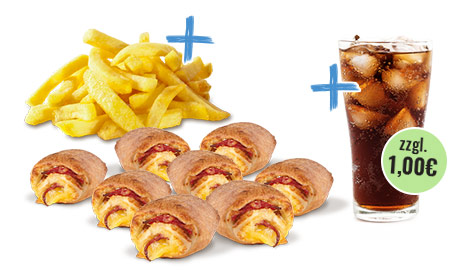 Produktbild Pizzabrötchen Salami Menü