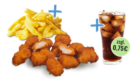 Produktbild 10 Chicken Crossies Menü
